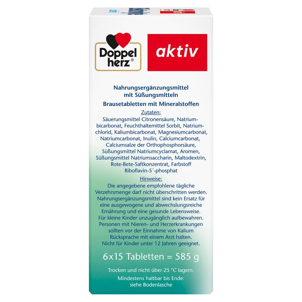 Seitenansicht der Verpackung mit Zutatenliste und Warnhinweisen. Enthält Informationen zu Süßungsmitteln.