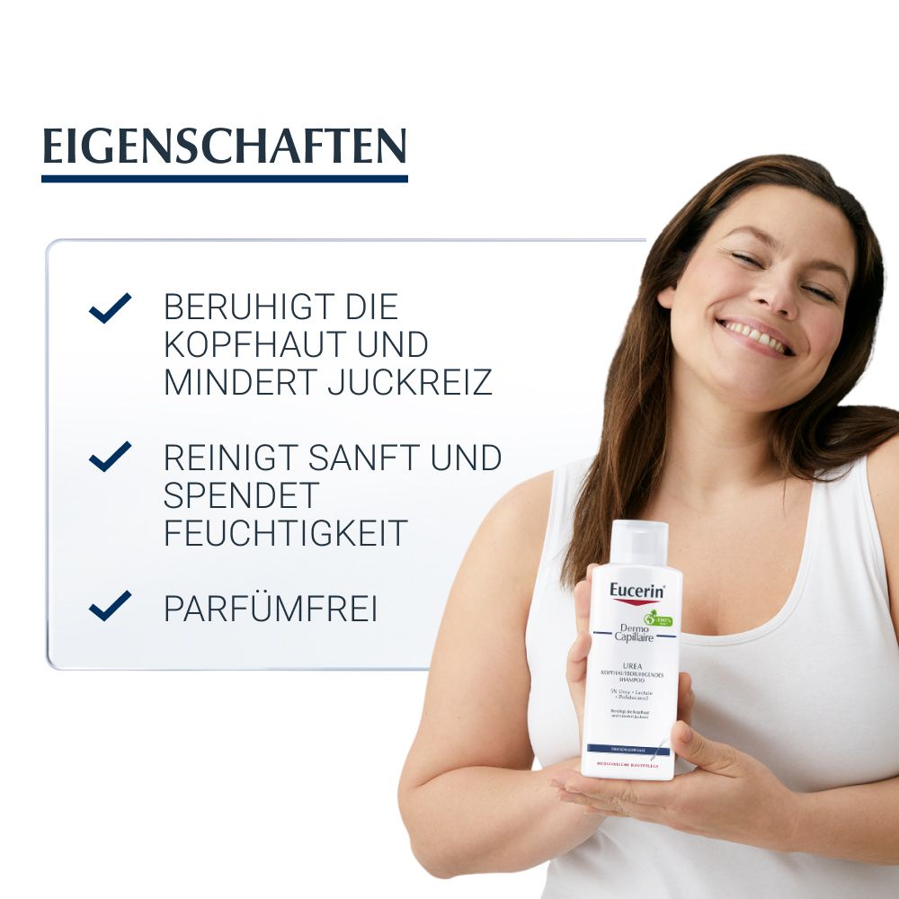 Eucerin® DermoCapillaire Urea Kopfhautberuhigendes Shampoo – Beruhigt trockene und juckende Kopfhaut
