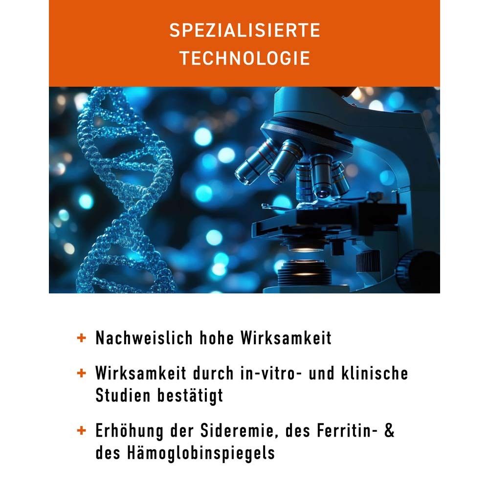 Infografik: Spezialisierte Technologie. Nachweislich hohe Wirksamkeit. Wirksamkeit durch Studien bestätigt.