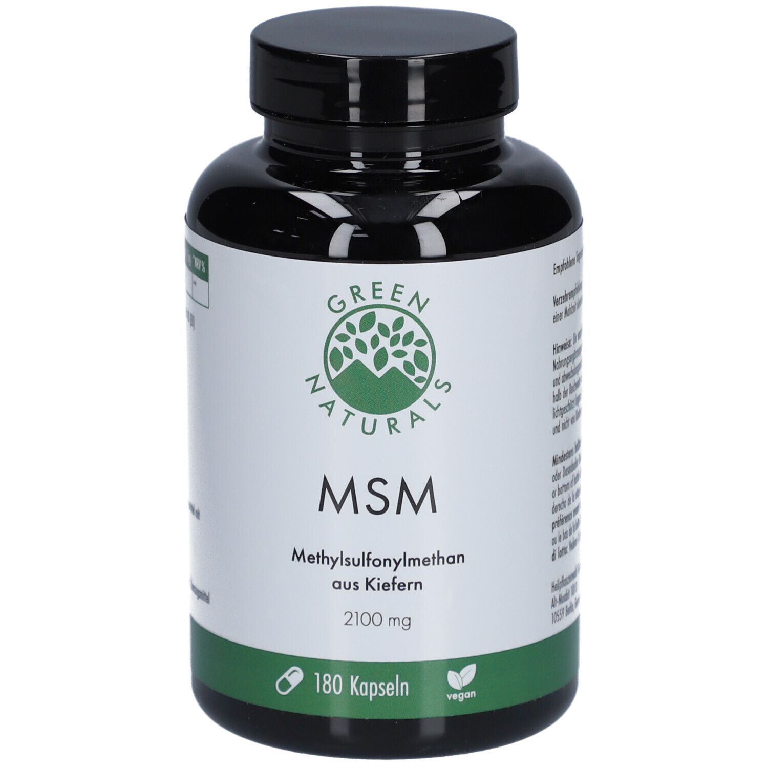 GREEN NATURALS MSM 2100 mg vegan hochdosiert Kapseln