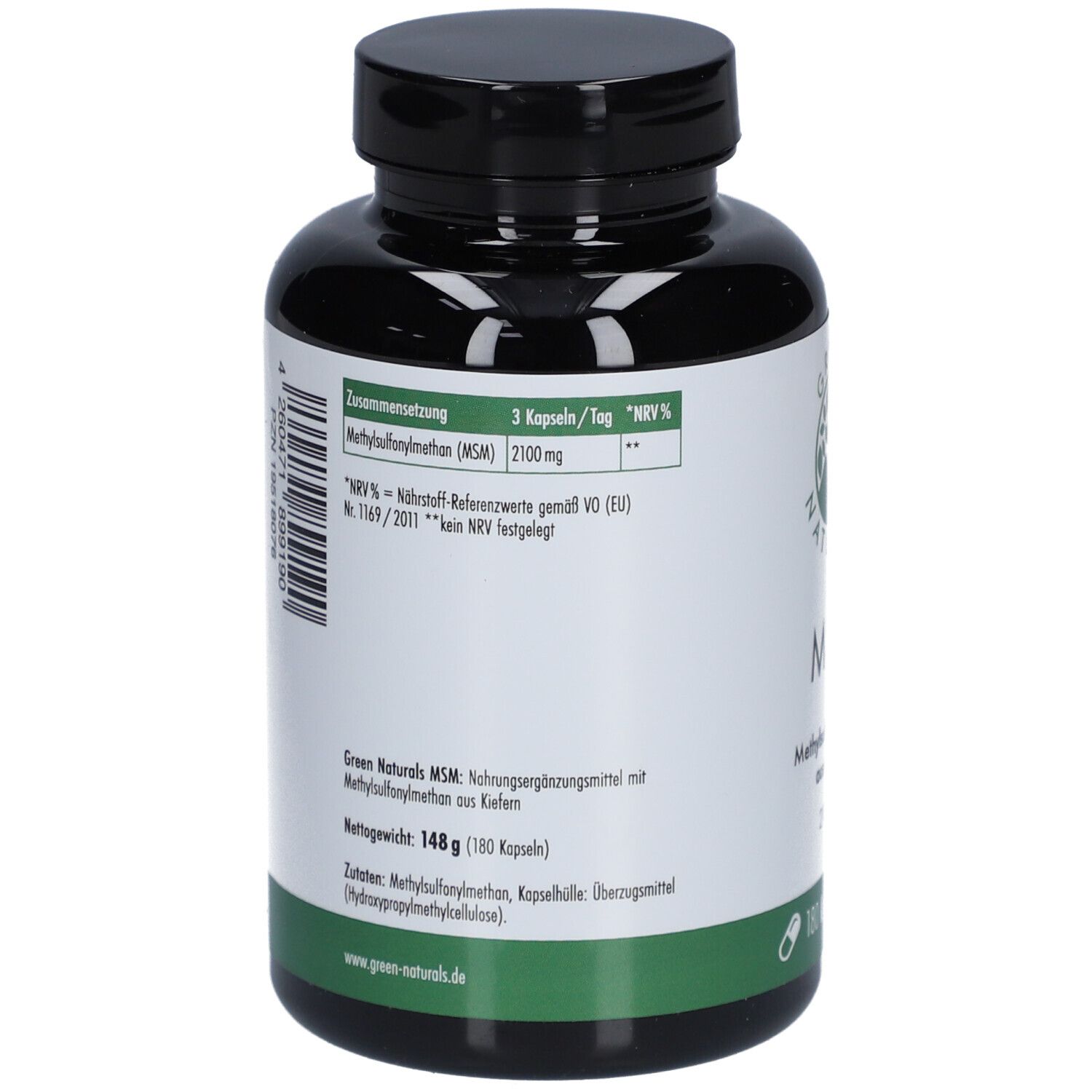 GREEN NATURALS MSM 2100 mg vegan hochdosiert Kapseln