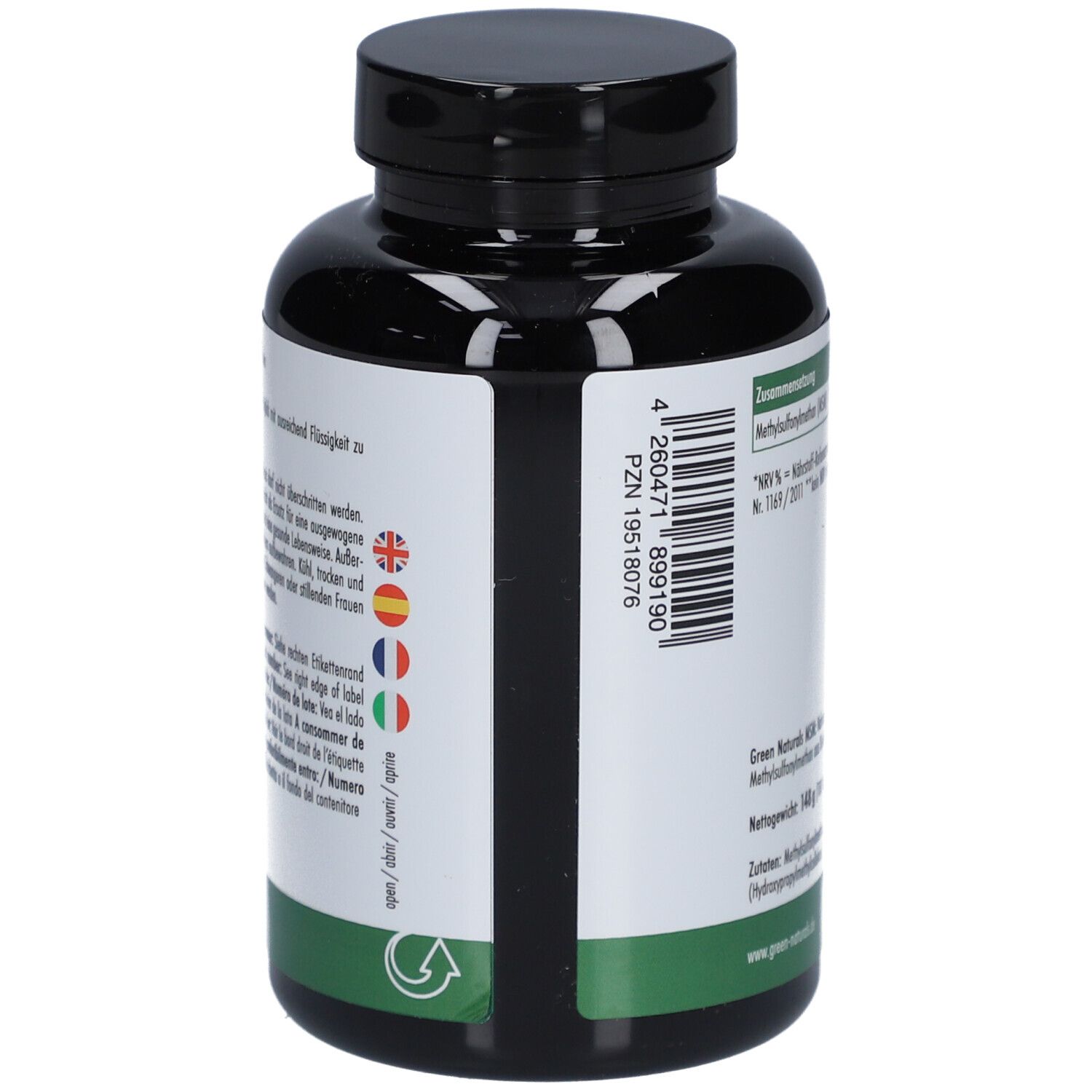 GREEN NATURALS MSM 2100 mg vegan hochdosiert Kapseln