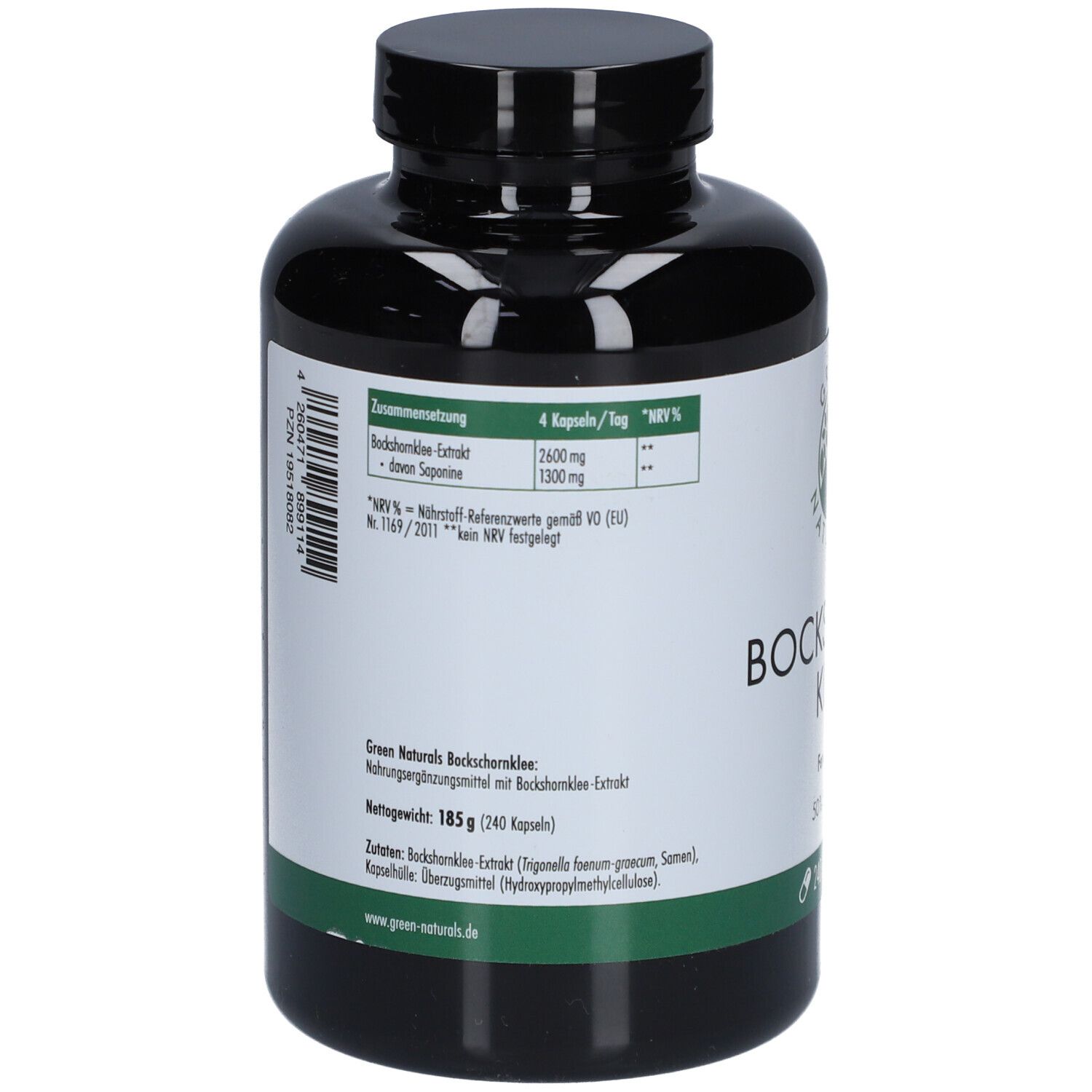 GREEN NATURALS Bockshornklee 2600 mg + Saponine Kapseln