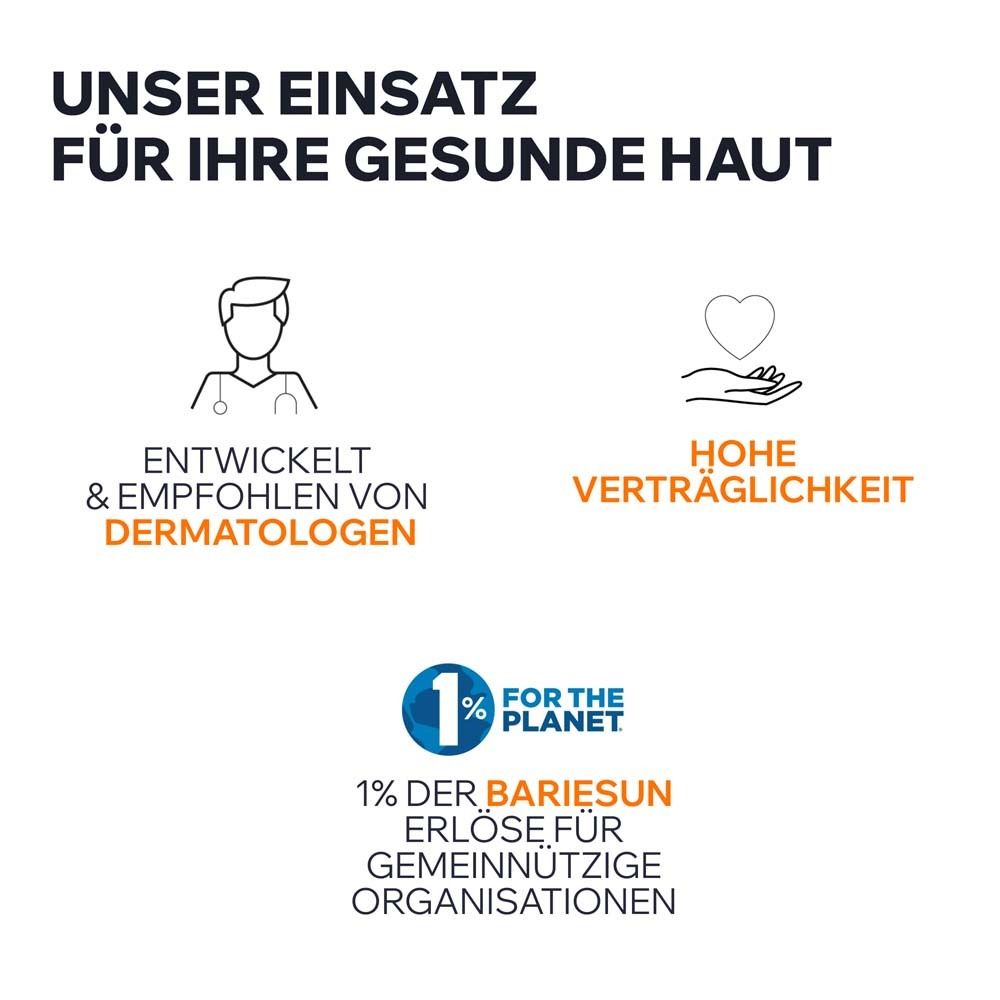 Uriage Bariésun. Entwickelt & empfohlen von Dermatologen. Hohe Verträglichkeit. 1% für den Planeten.