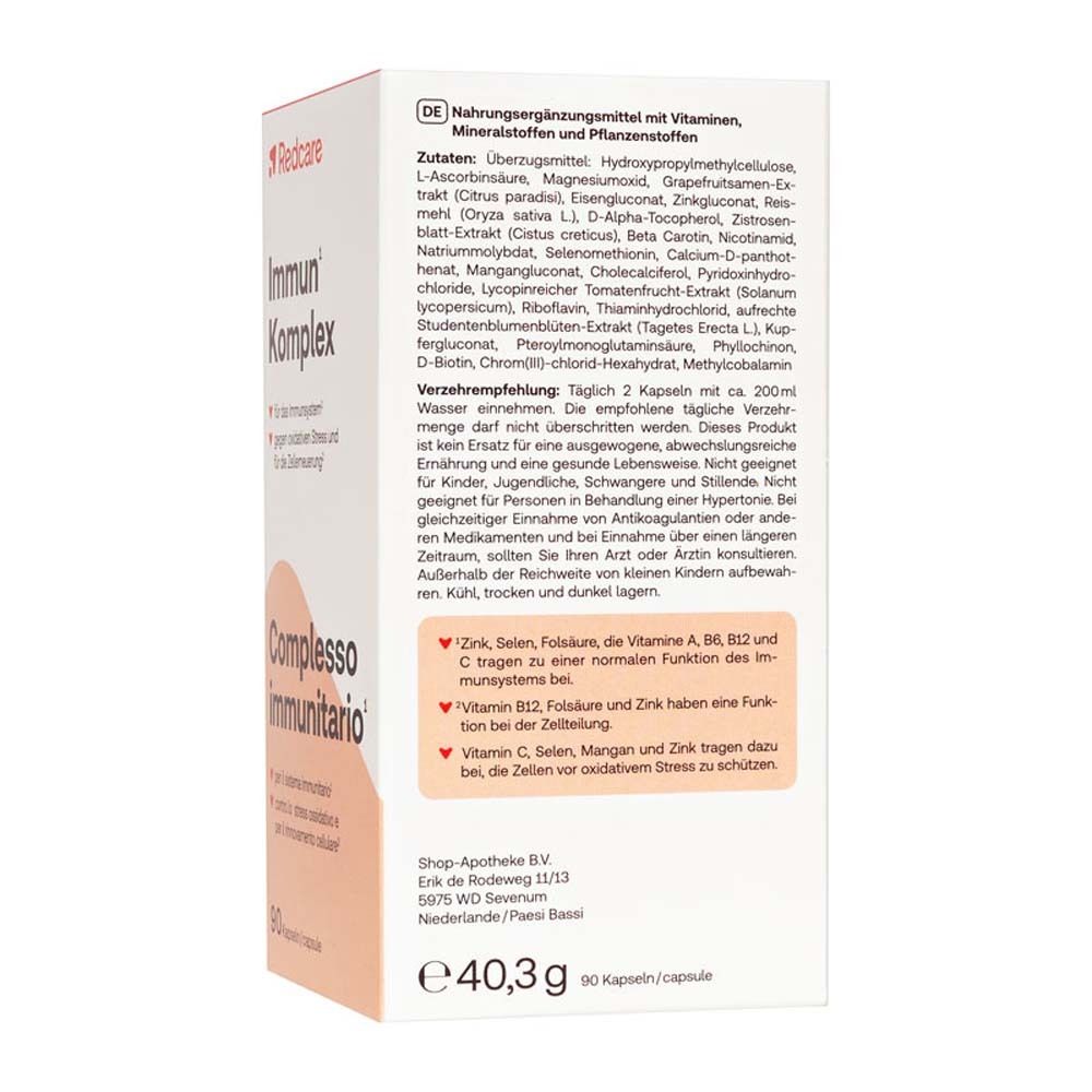 Rückseite der Verpackung mit Inhaltsstoffen und Nährwertangaben. Text in Deutsch.