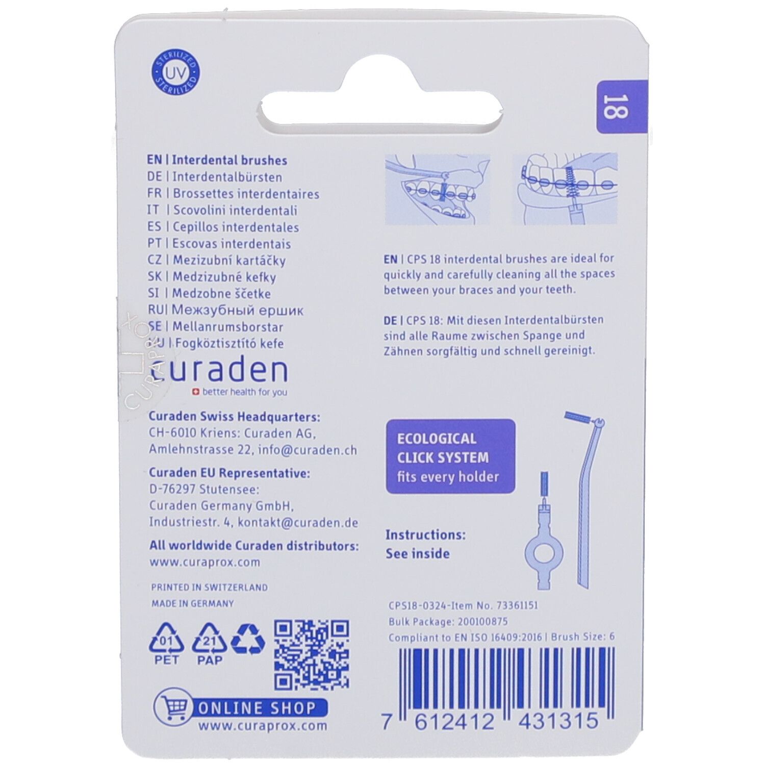 CURAPROX CPS 18 Ortho Refill