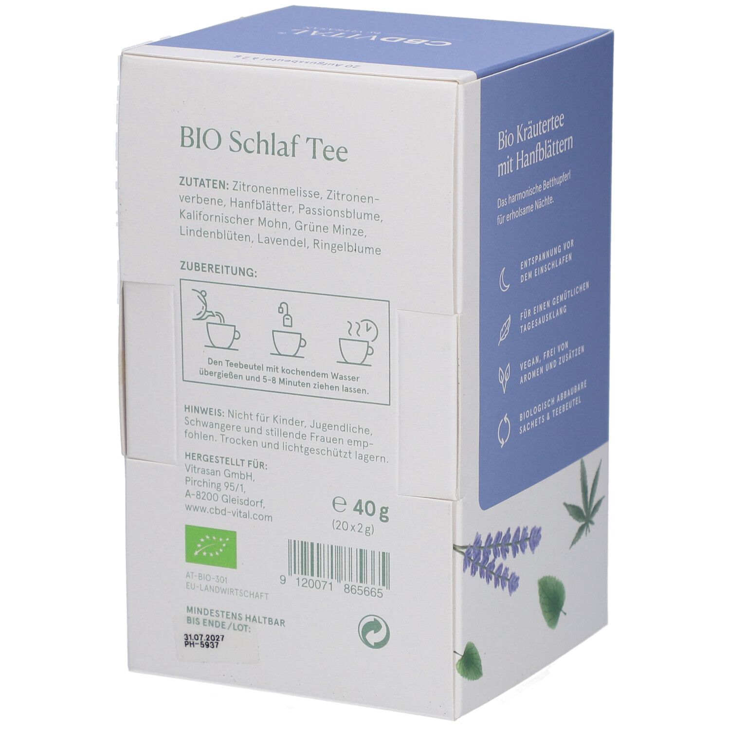 CBDVITAL Bio Schlaf Tee