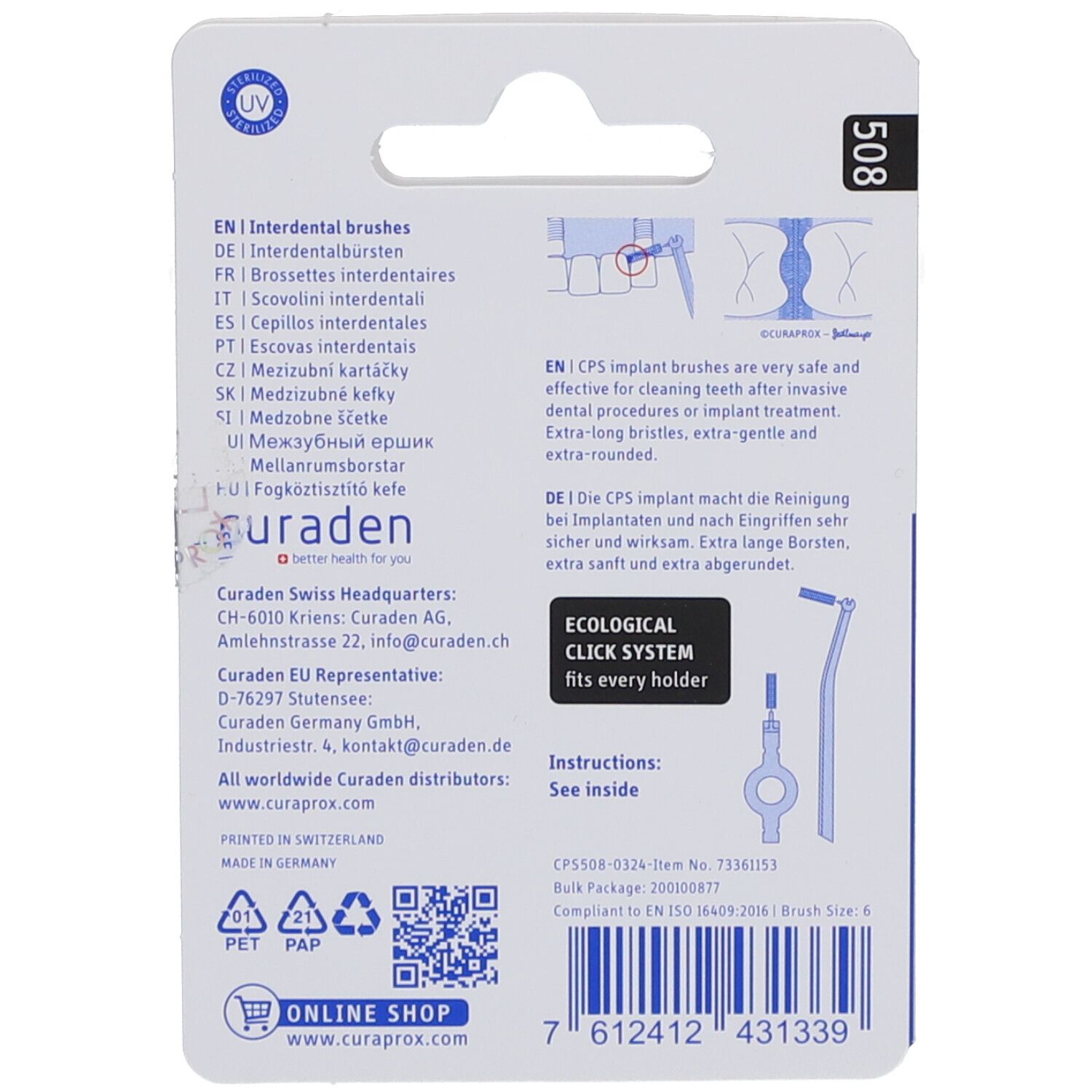 CURAPROX CPS 508 Implant Refill