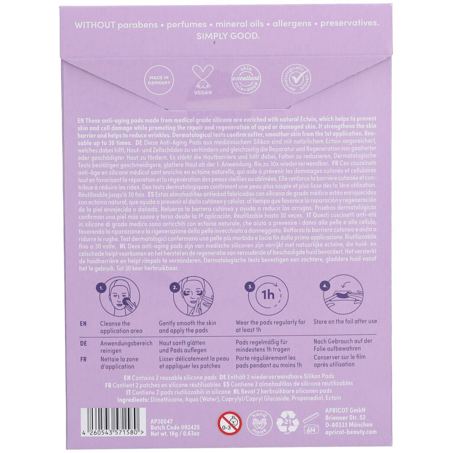 APRICOT Eye-Temple Pads Ectoin