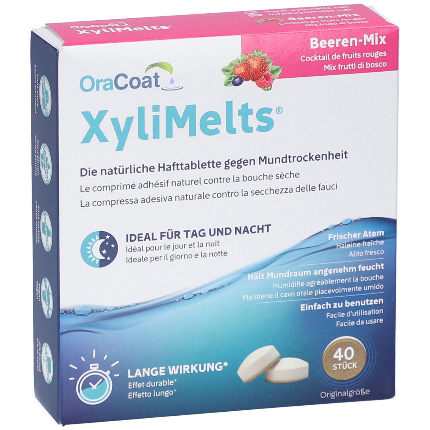OraCoat XyliMelts Hafttabletten Beeren Mix Gegen Mundtrockenheit 40 St OraCoat XyliMelts Hafttabletten Beeren Mix Gegen Mundtrockenheit 40 St