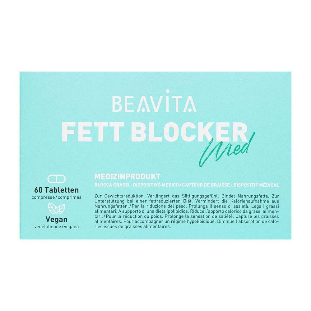 BEAVITA Fett Blocker Med Medikamentenprodukt mit 60 Tabletten, vegan.