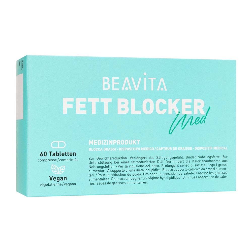 BEAVITA Fett Blocker Med Medikamentenprodukt mit 60 Tabletten, vegan.