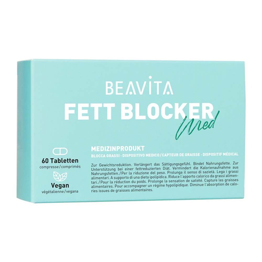 BEAVITA Fett Blocker Med Medikamentenprodukt mit 60 Tabletten, vegan.