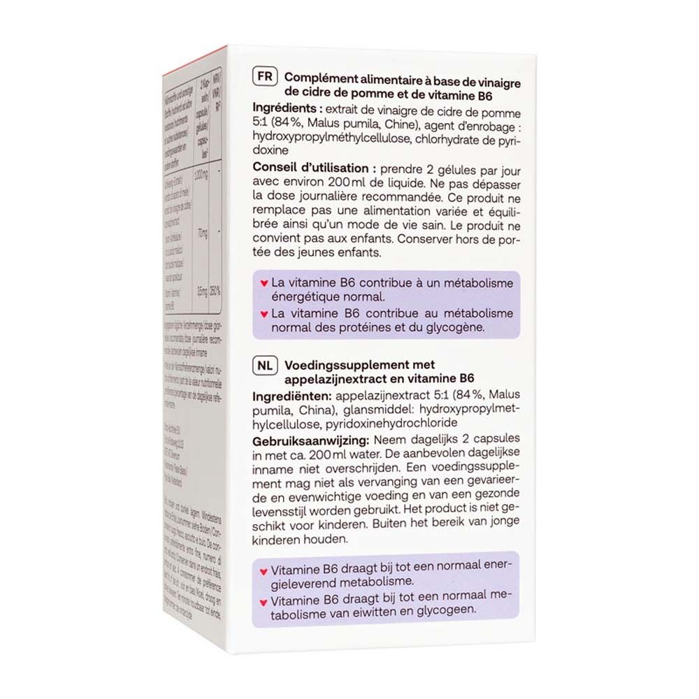 Text auf einer Verpackung. Informationen zu Inhaltsstoffen und Anwendung.