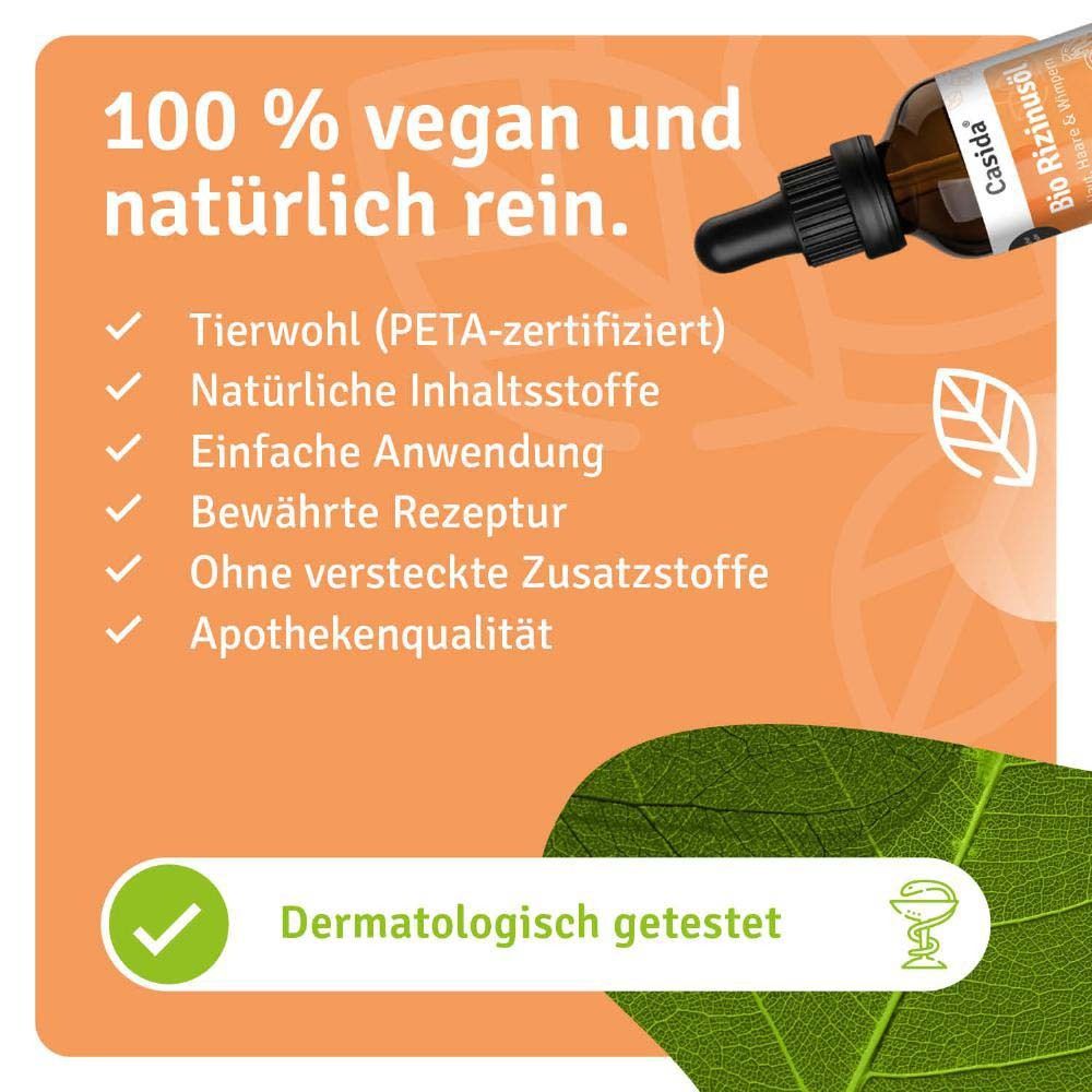 Text: 100% vegan und natürlich rein. Tierwohl (PETA-zertifiziert), natürliche Inhaltsstoffe, einfache Anwendung.