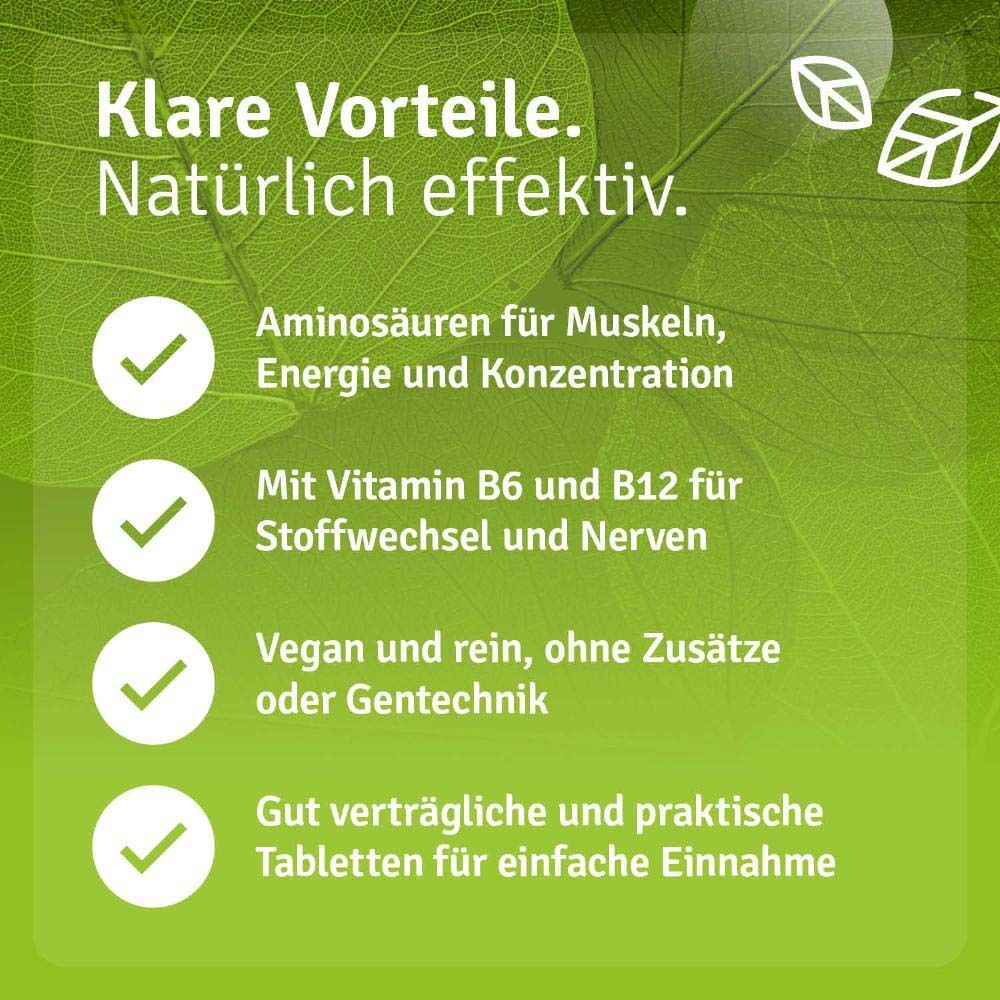 Flasche Casida® Aminosäuren Komplex. Aminosäuren für Muskeln, Energie, Konzentration. Mit Vitamin B6 und B12.