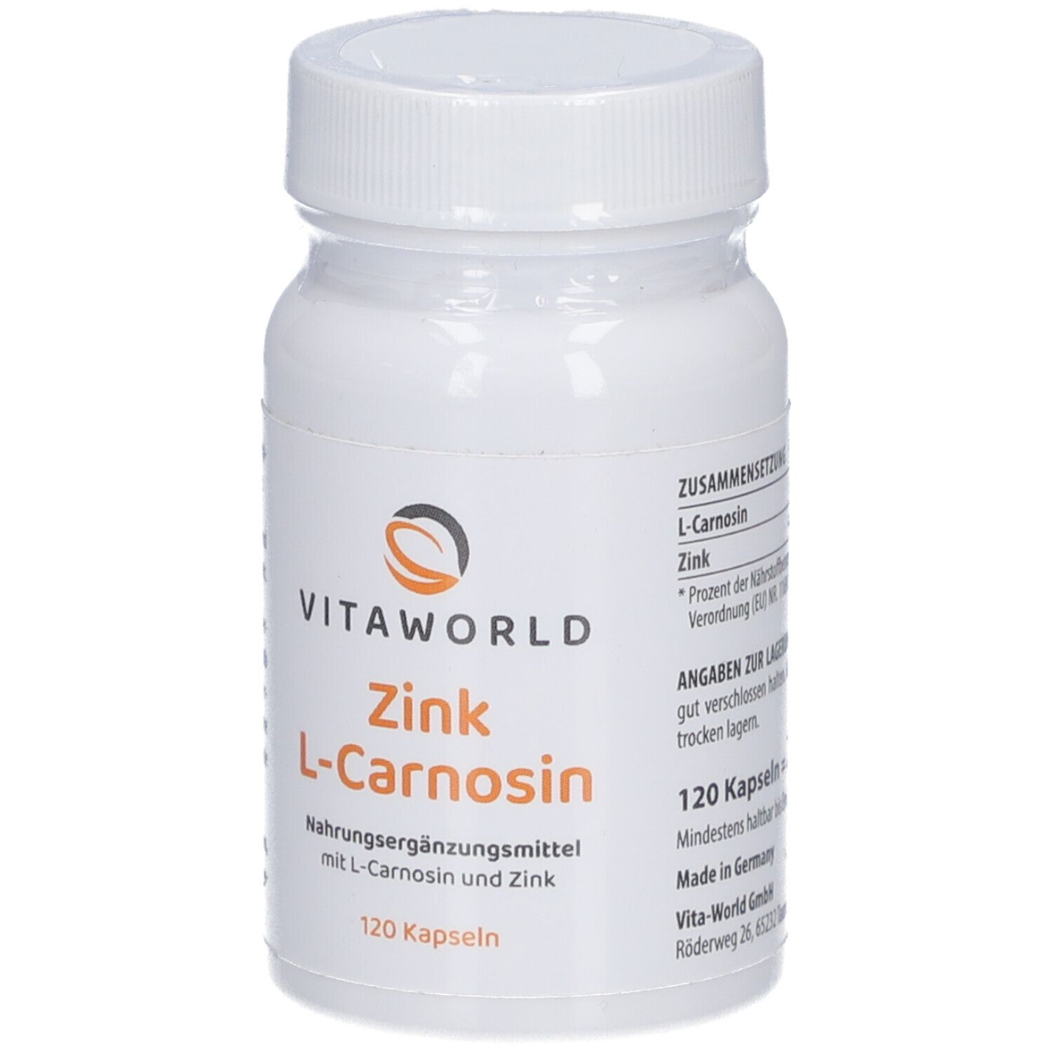 VitaWorld Zink L-Carnosin Kapseln mit 300 mg L-Carnosin