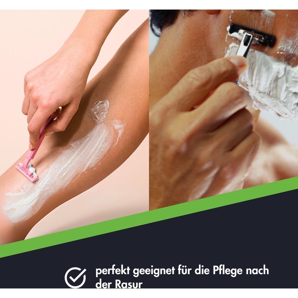 Pflege nach der Rasur: Beinrasur und Bartrasur mit Rasierschaum. Ideal für die Hautpflege.