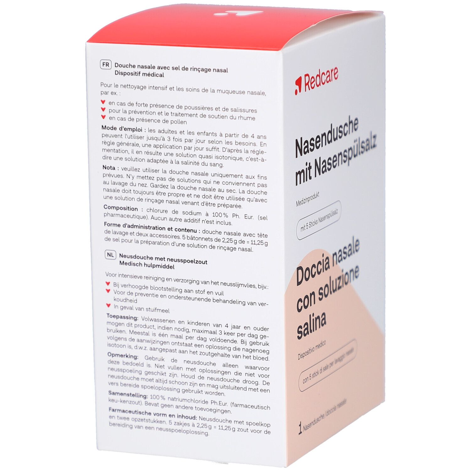 Werbebild mit Produktabbildung. Text: Für eine freie Nase. Ideal gegen Erkältungssymptome und Pollen.