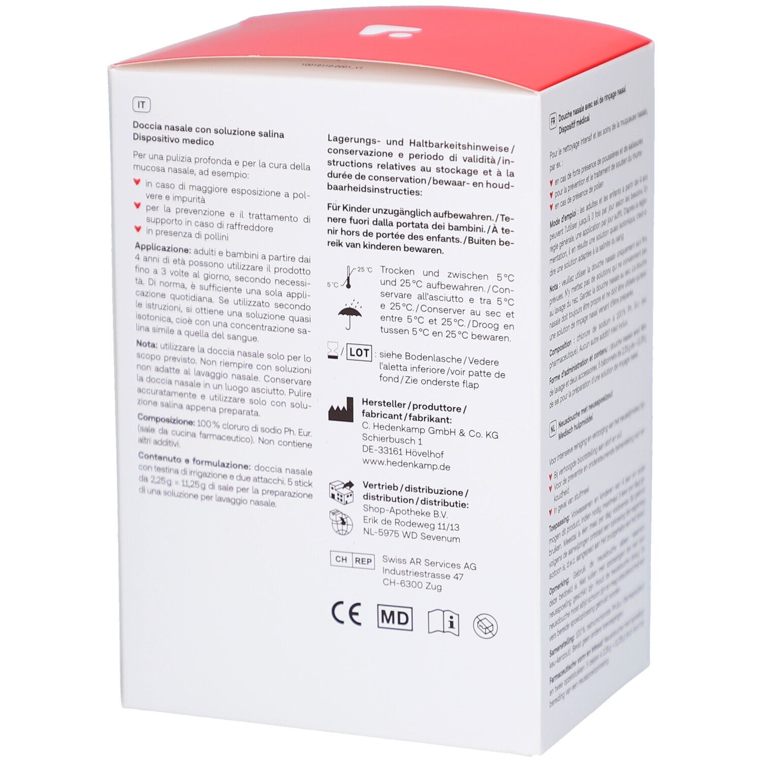 Werbebild mit Produktabbildung. Text: Für eine freie Nase. Ideal gegen Erkältungssymptome und Pollen.