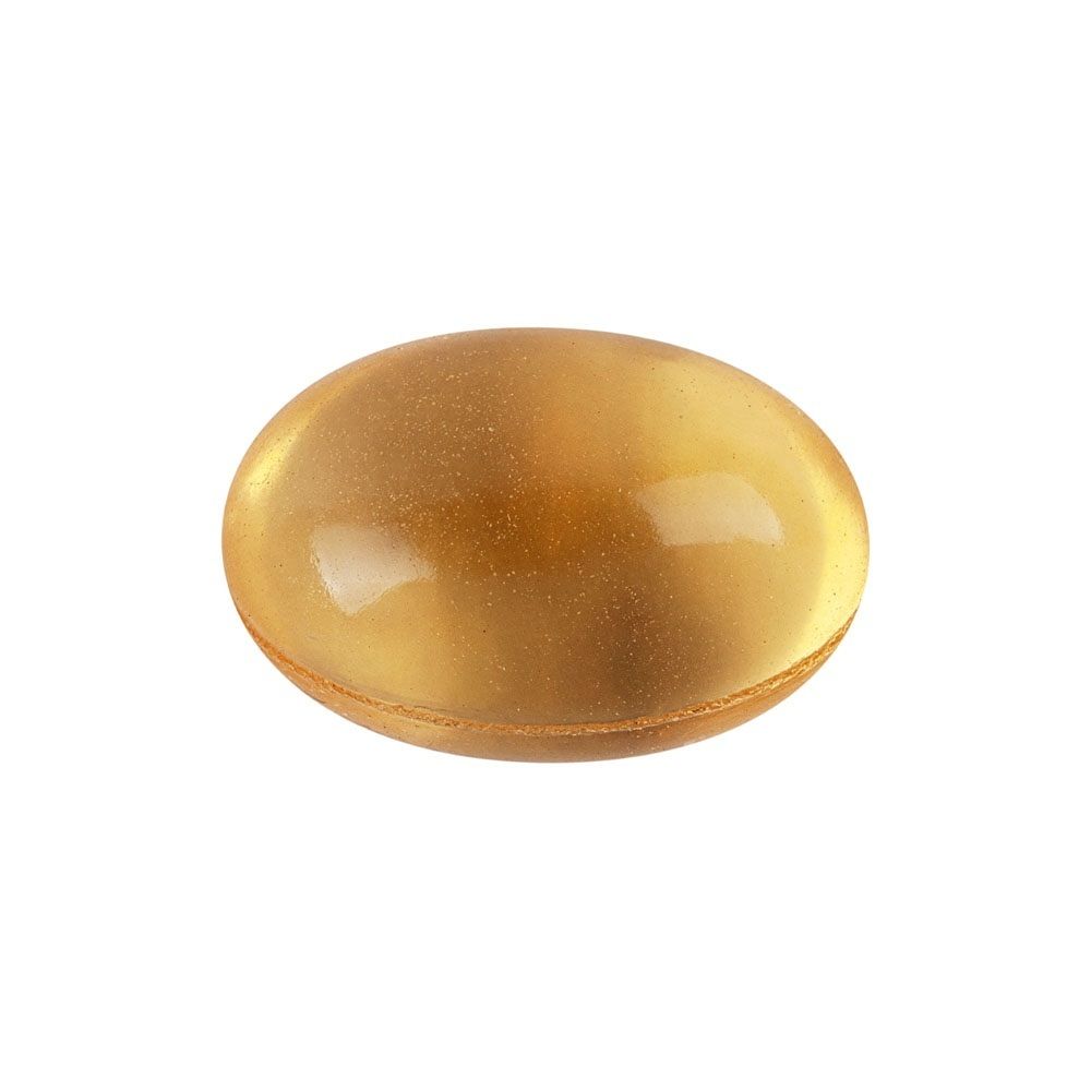 Einzelne gelbe Weichkapsel mit Vitamin D3.