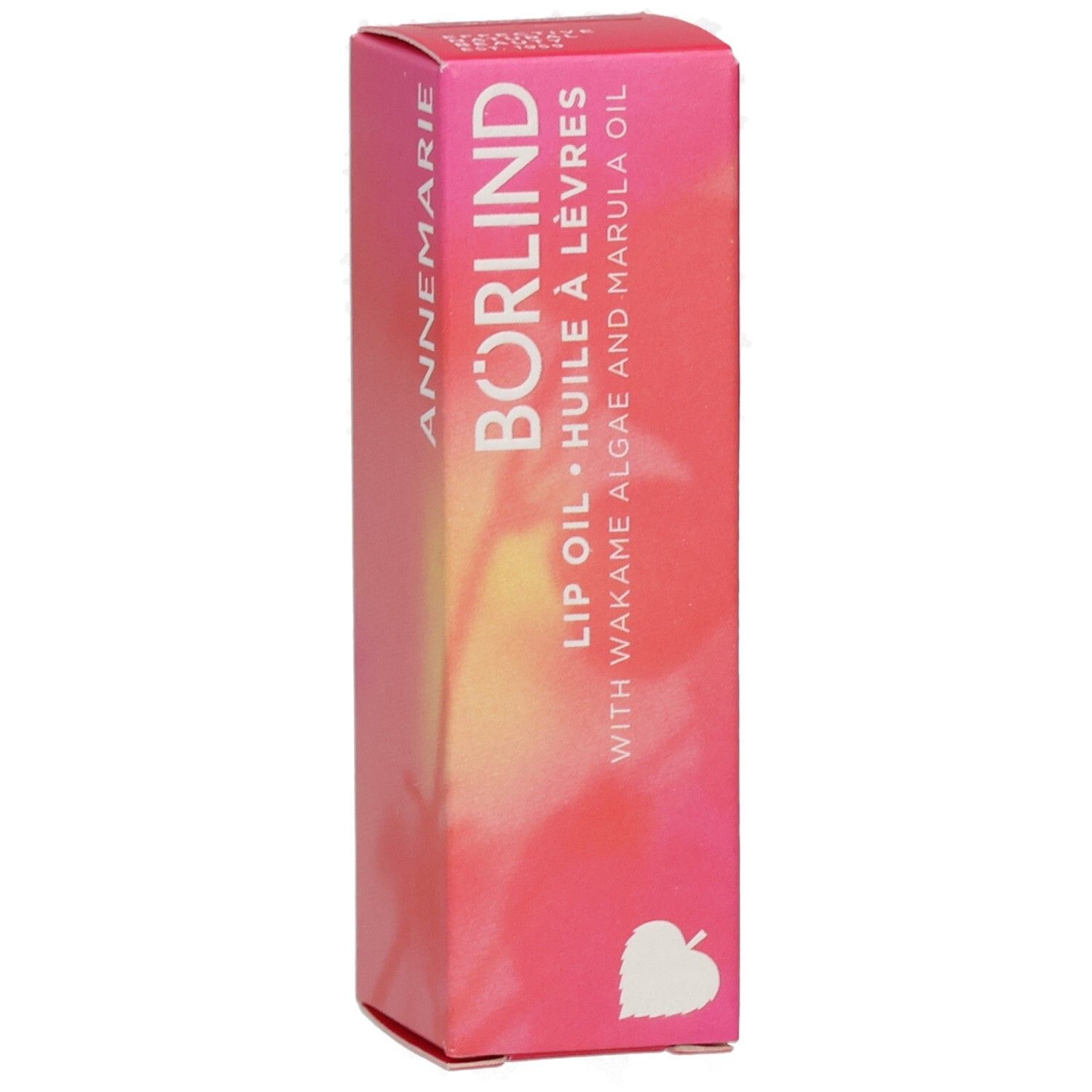 ANNEMARIE BÖRLIND Lip Oil Wild Fuchsia Verpackung mit floralem Muster und Produktinformationen.