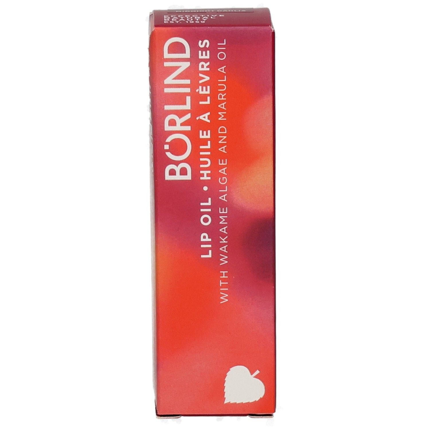 Verpackung ANNEMARIE BÖRLIND Lip Oil mit Wakame Algen und Marula Öl.
