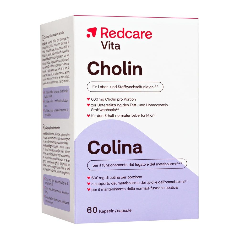 Redcare Cholin Kapseln-Verpackung, 60 Stück.