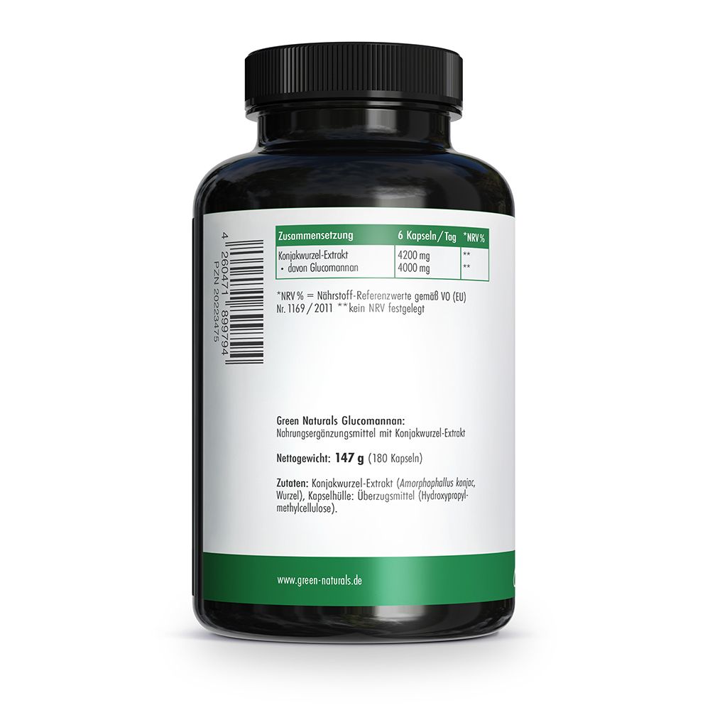 Schwarze Dose mit Etikett, das Inhaltsstoffe, Nährwerte und Produktinformationen auf Deutsch auflistet.
