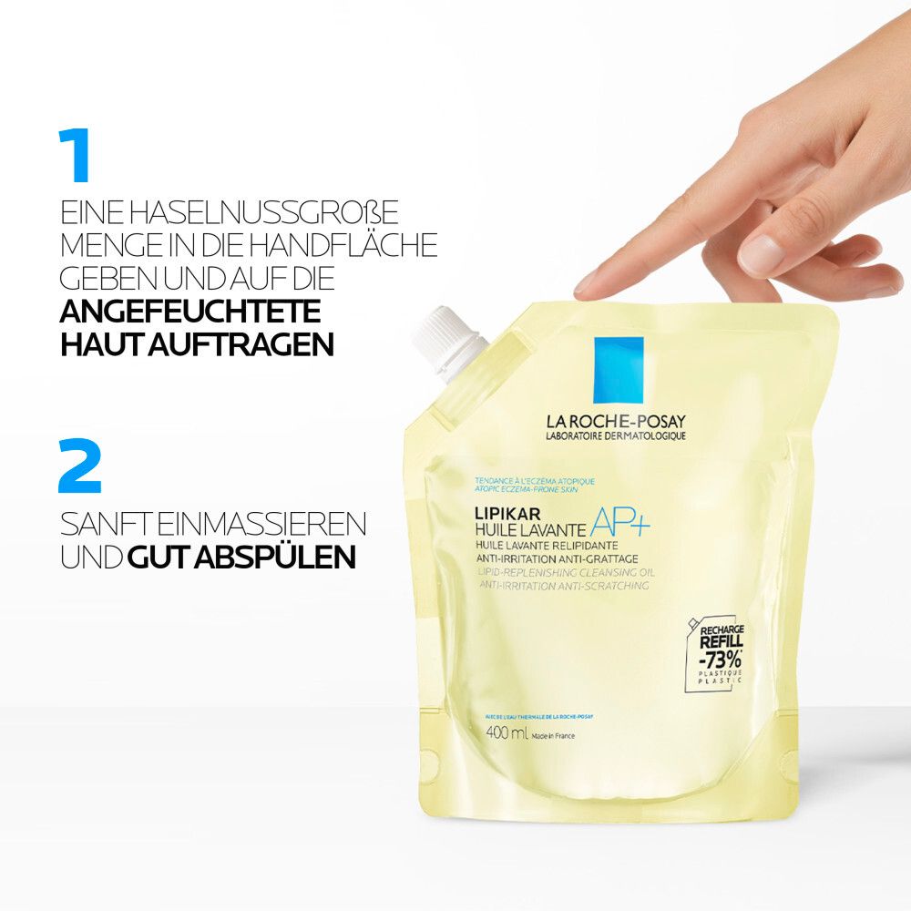 Anwendungshinweise: 1. Haselnussgroße Menge auf feuchte Haut auftragen. 2. Sanft einmassieren und gut abspülen. Nachfüllpackung.