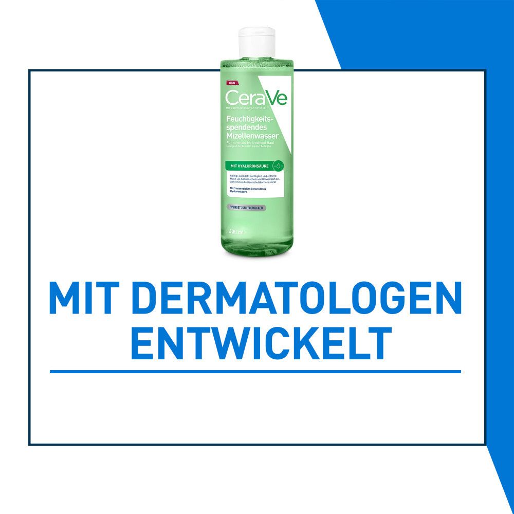 CeraVe Feuchtigkeitsspendendes Mizellenwasser: Mit Dermatologen entwickelt.