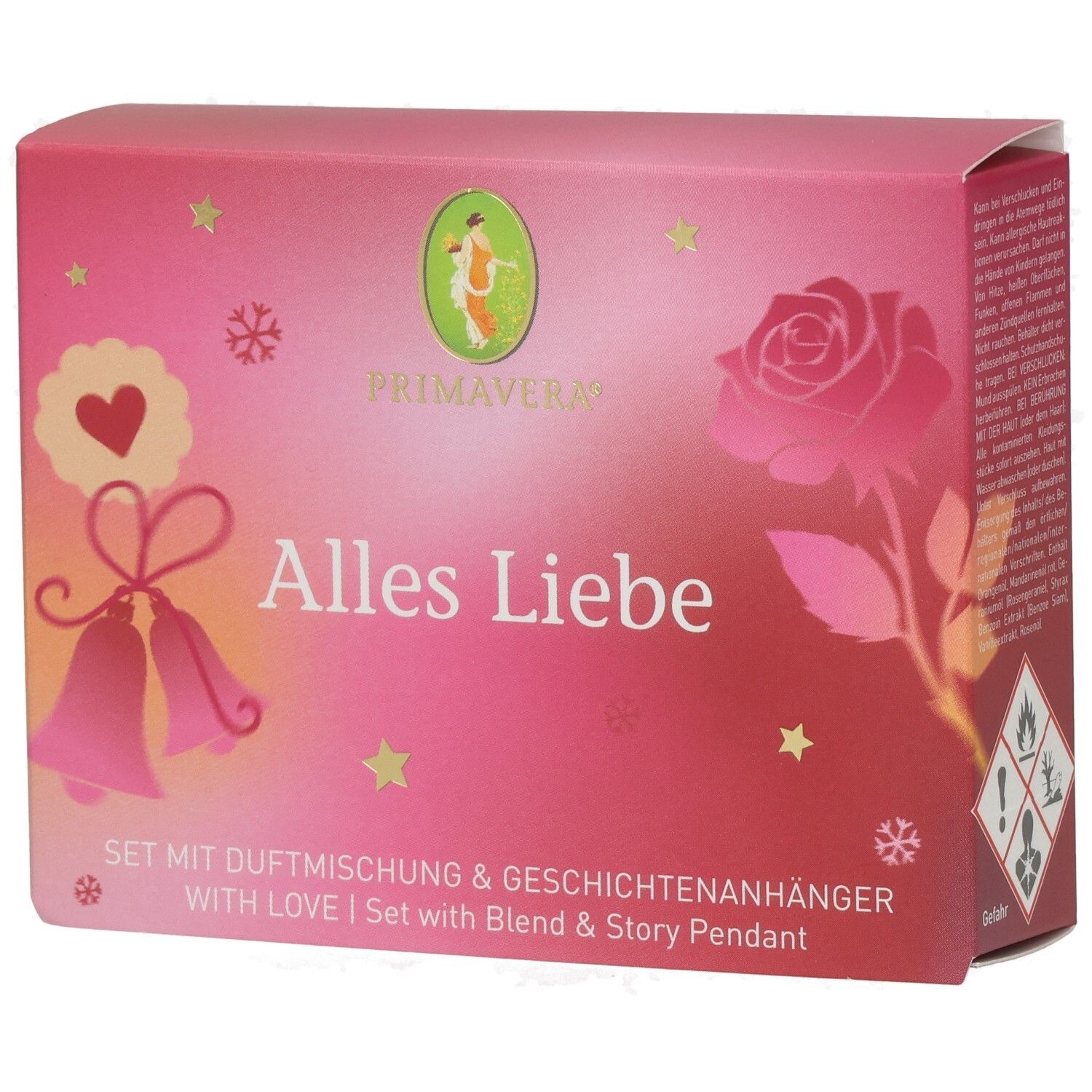 Primavera "Alles Liebe" Set mit Duftmischung und Anhänger.