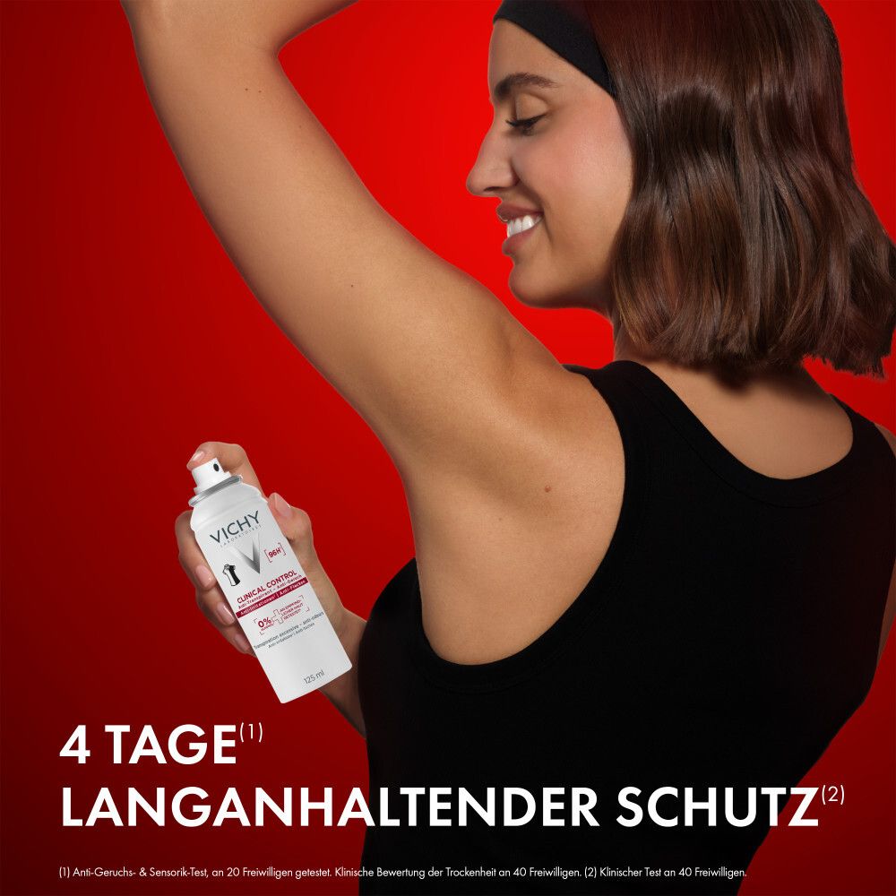 Vichy Deospray mit klinischer Schutzformel für 4 Tage langanhaltenden Schutz.