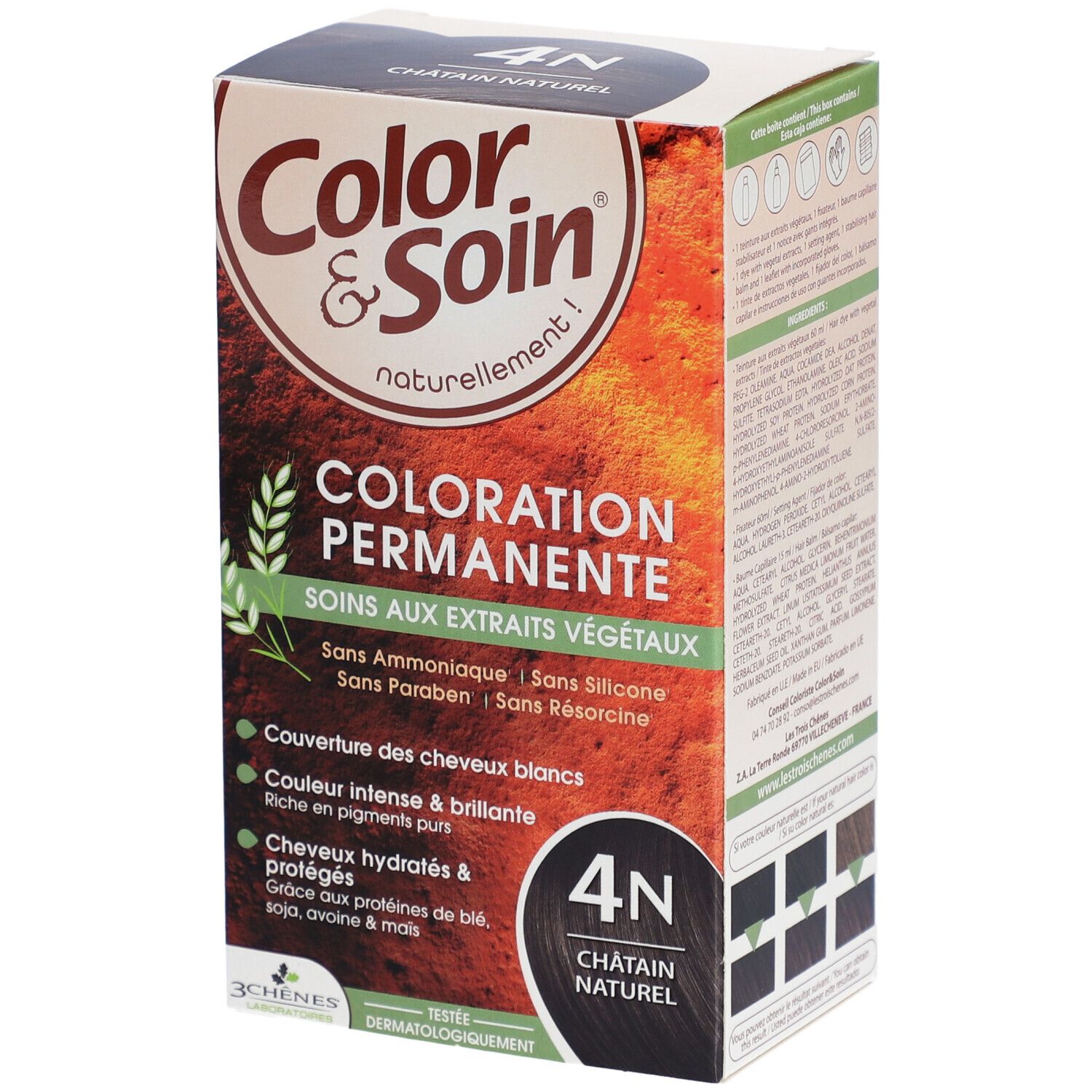 Les 3 Chênes Color & Soin 4N Naturkastanie