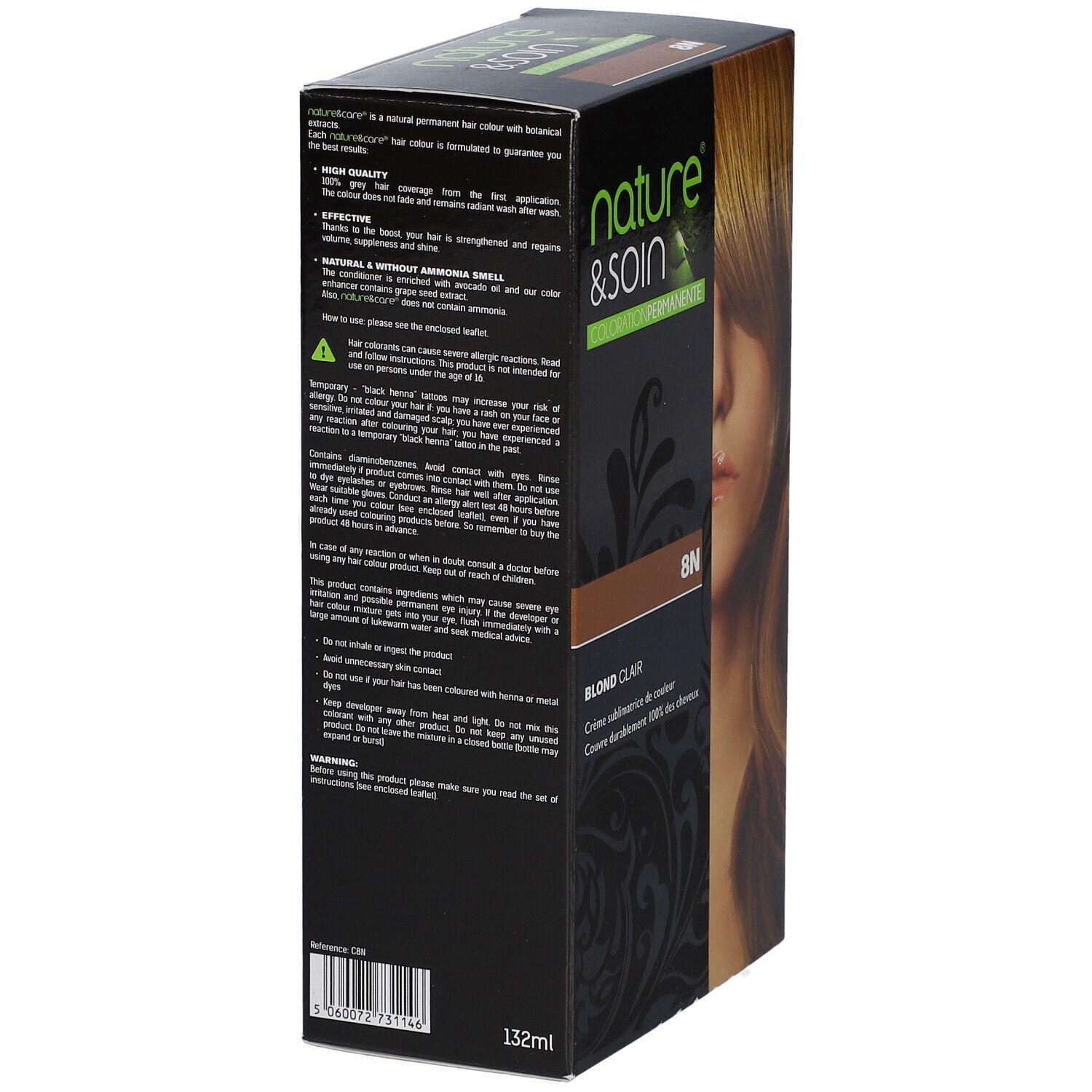 nature&soin Haarfarbe Hellblond 8N