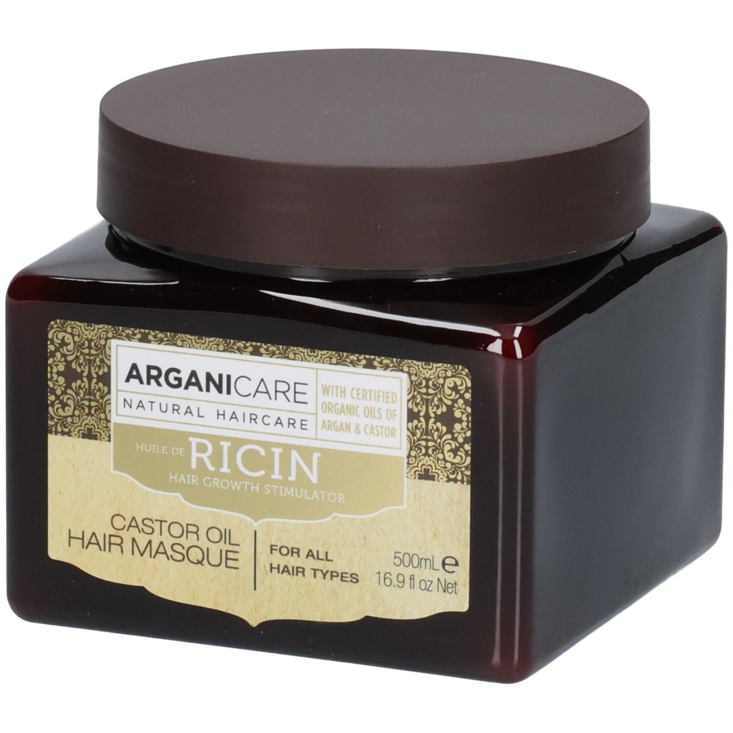 Arganicare Castor Oil Hair Masque, 500ml, mit Arganöl und Rizinusöl.