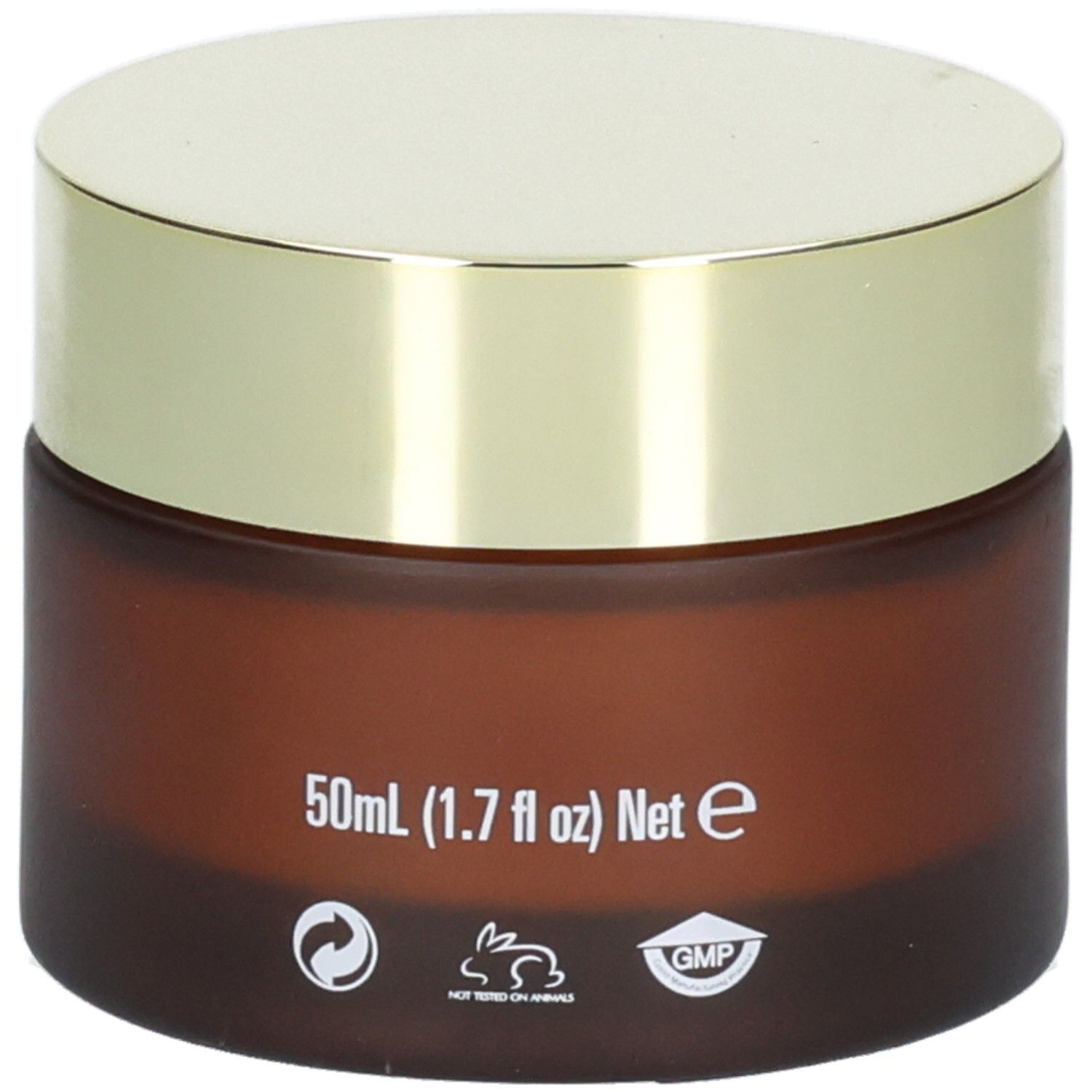 Arganicare Anti-Aging Gesichtscreme: 50ml, Siegel für "Nicht an Tieren getestet" und GMP.