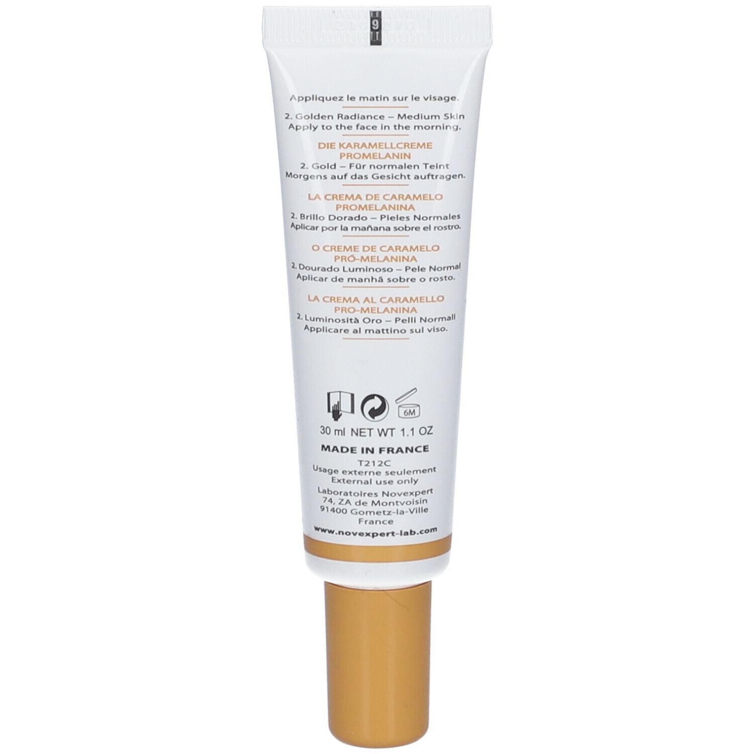 Laboratoires Novexpert La Crème mit Karamell Goldener Glanz 02