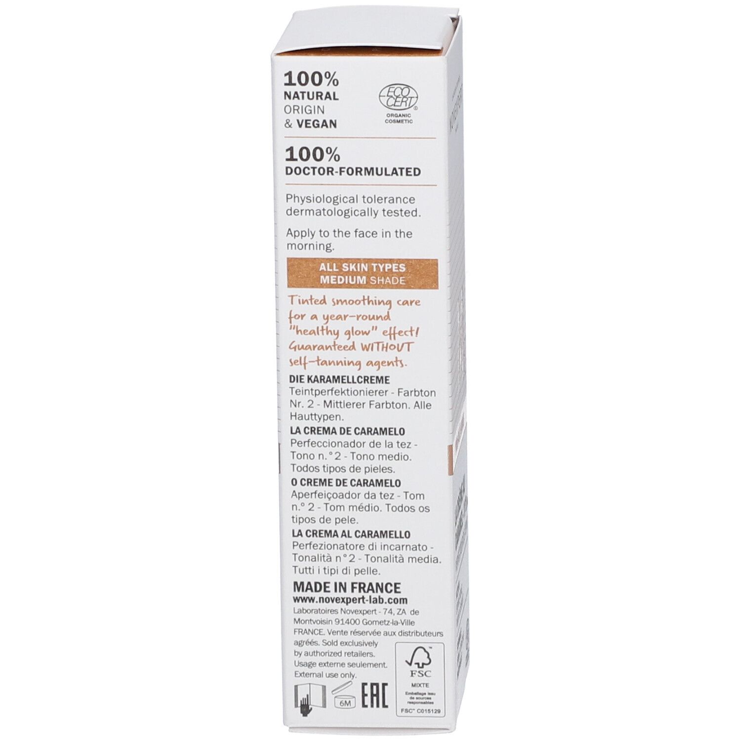 Laboratoires Novexpert La Crème mit Karamell Goldener Glanz 02