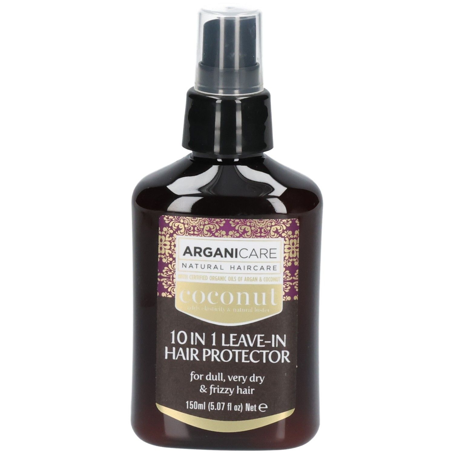 Arganicare 10 in 1 Leave-In Hair Protector Spray für stumpfes, trockenes und krauses Haar.