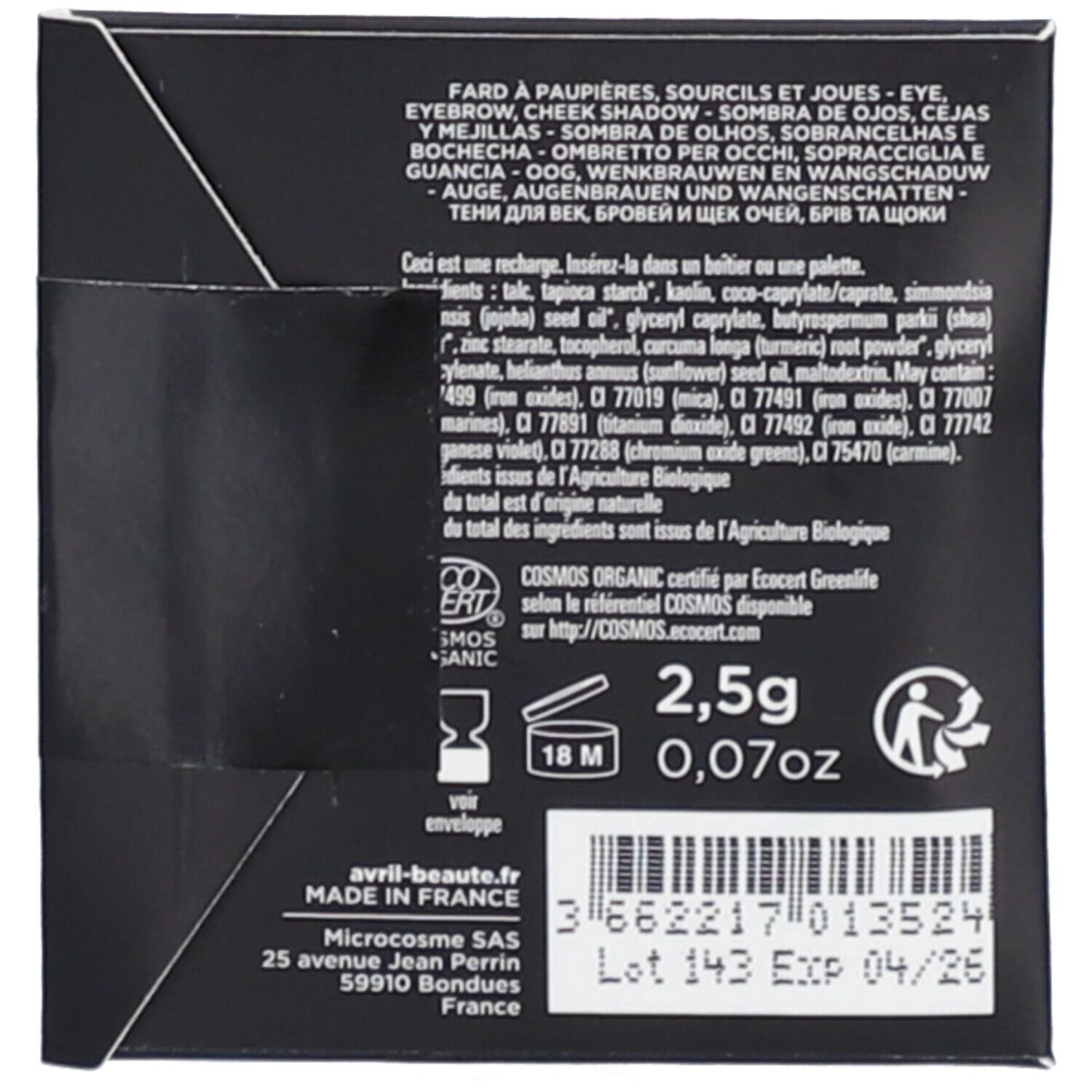 Avril - Zertifizierter Bio-Lidschatten
