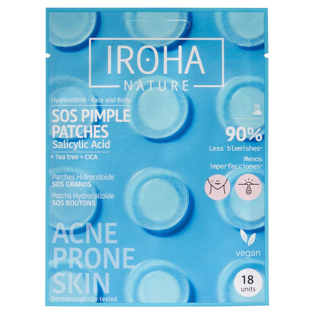 IROHA NATURE SOS Patches gegen Hautunreinheiten mit Salicylsäure