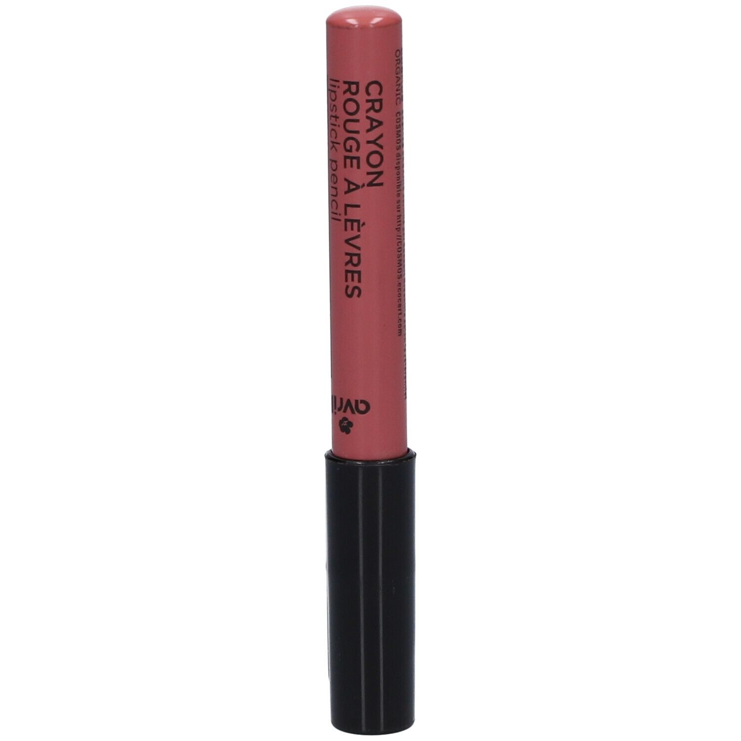 Lippenkonturenstift, rosa. Schwarzer Schaft, rosafarbener Stift. Aufschrift: Crayon Rouge à Lèvres, Avril.