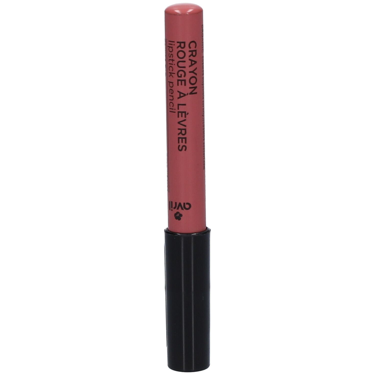 Lippenkonturenstift, rosa. Schwarzer Schaft, rosafarbener Stift. Aufschrift: Crayon Rouge à Lèvres, Avril.