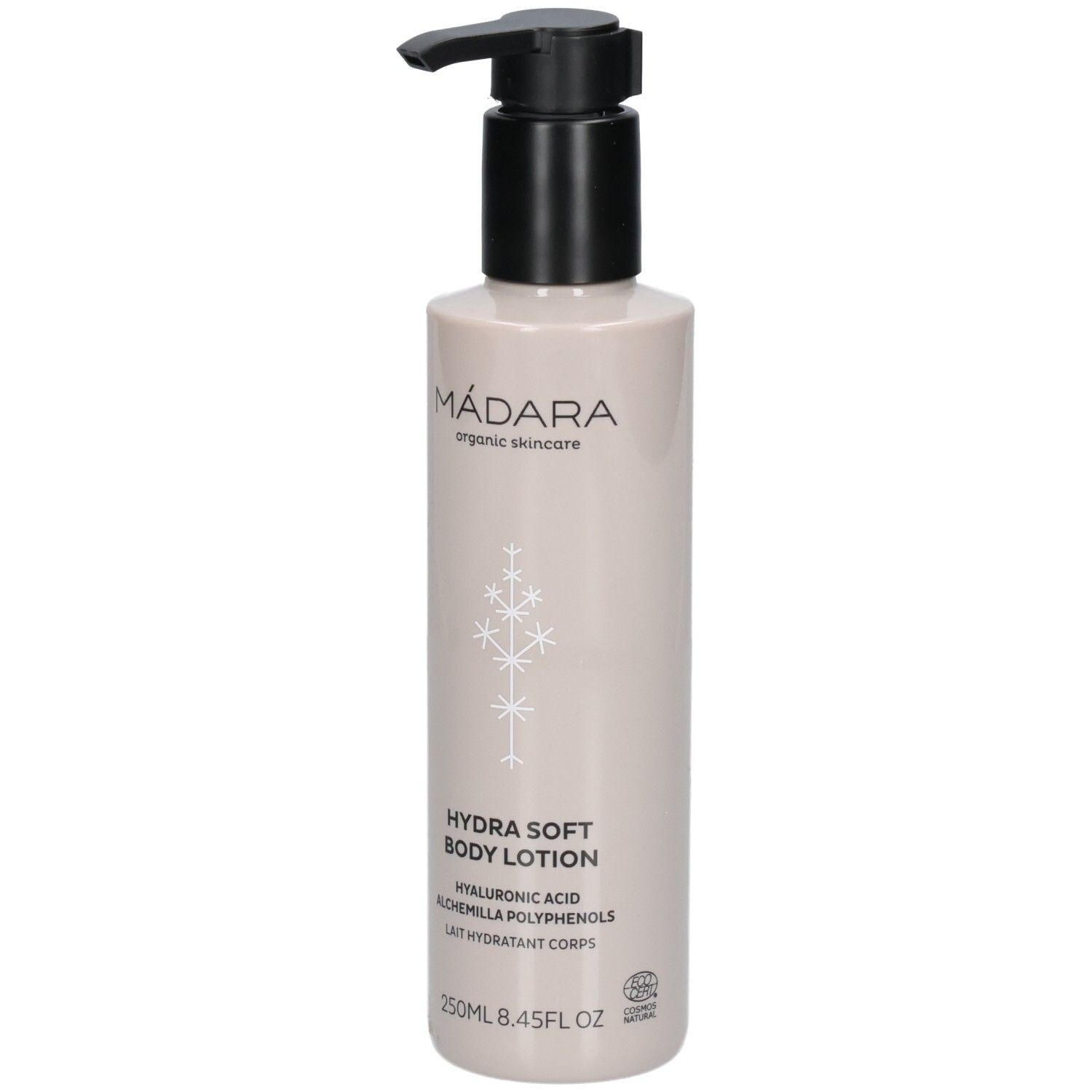 Madara Hydra Soft Body Lotion Flasche mit Pumpspender, 250ml.