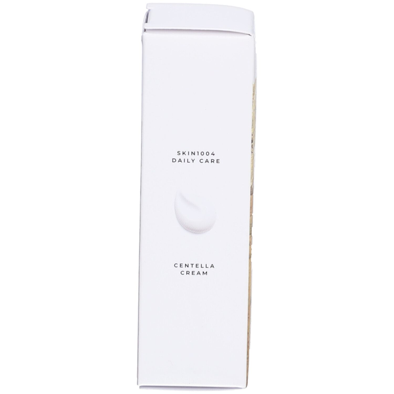 Weiße Verpackung, Seite. Aufschrift: SKIN1004 DAILY CARE, CENTELLA CREAM.