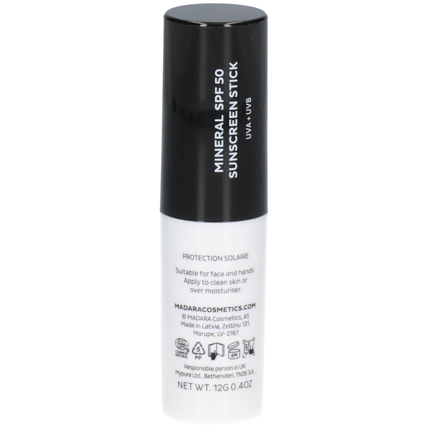 Madara Mineral Sonnenschutz Stick LSF 50, UVA+UVB Schutz, 12g.