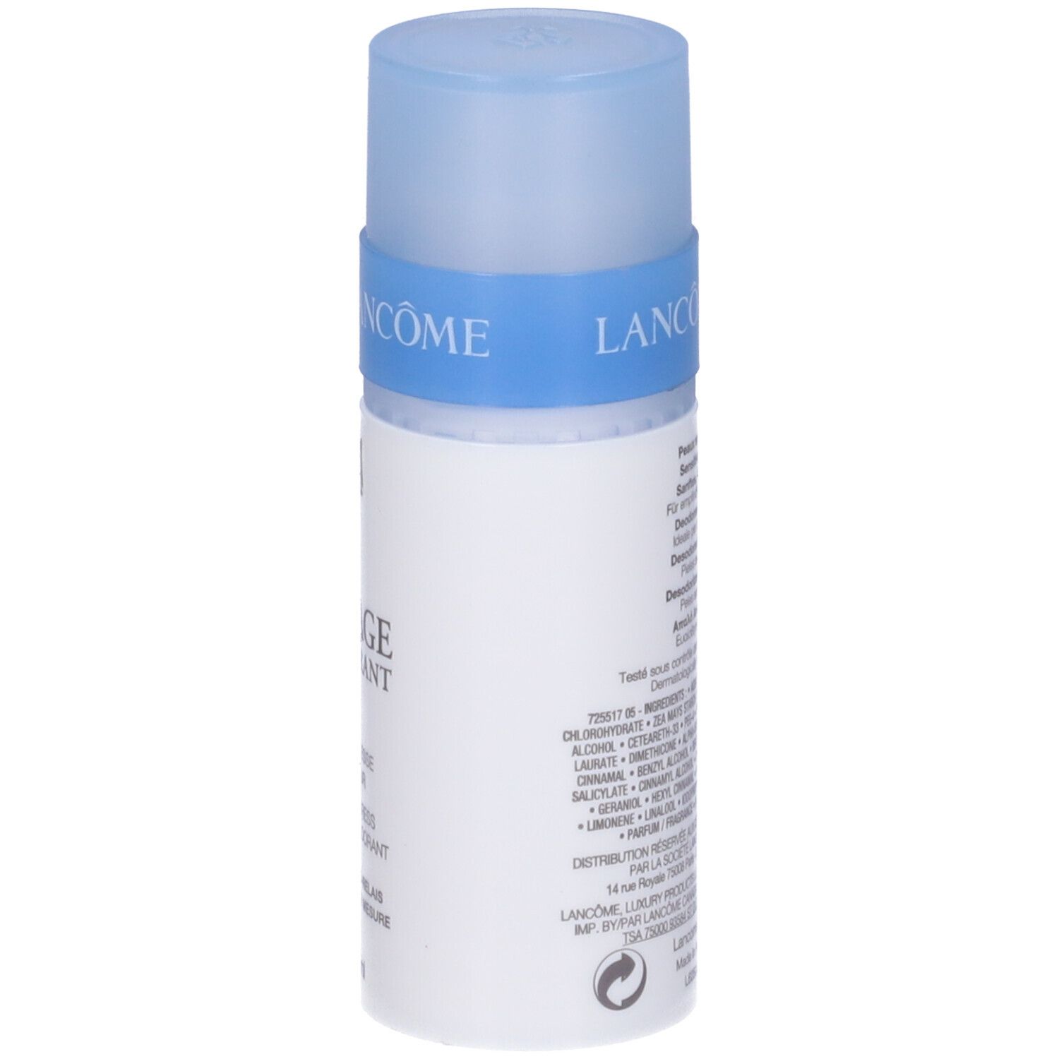 Lancôme Deodorant Stick mit blauem Deckel und blauem Band.