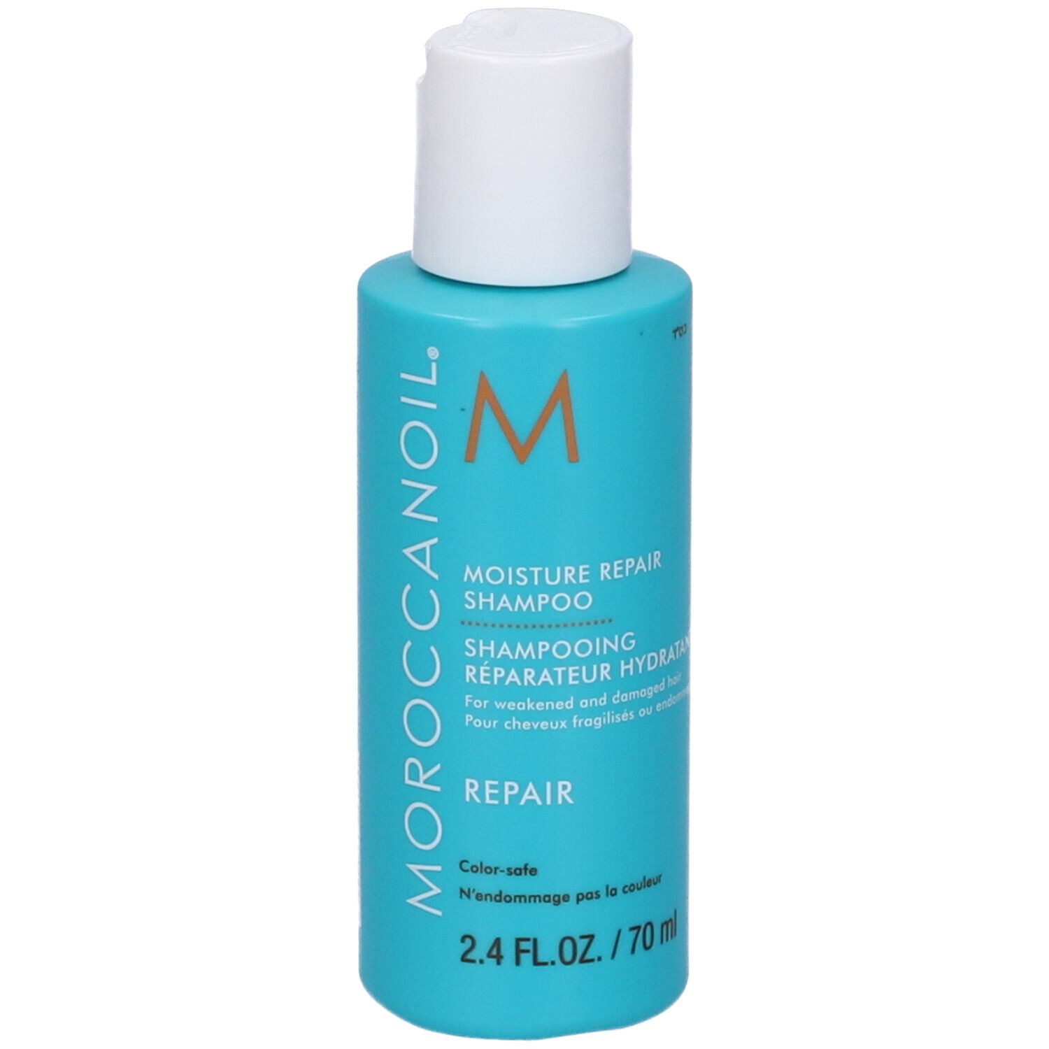 Moroccanoil Feuchtigkeit reparierendes Shampoo, 70 ml Flasche.