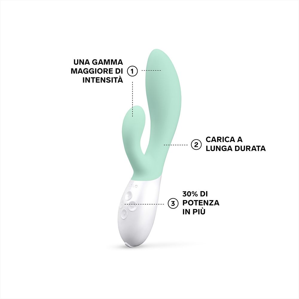 Vibrator mit Text: Größere Intensität, lange Akkulaufzeit, 30% mehr Leistung.